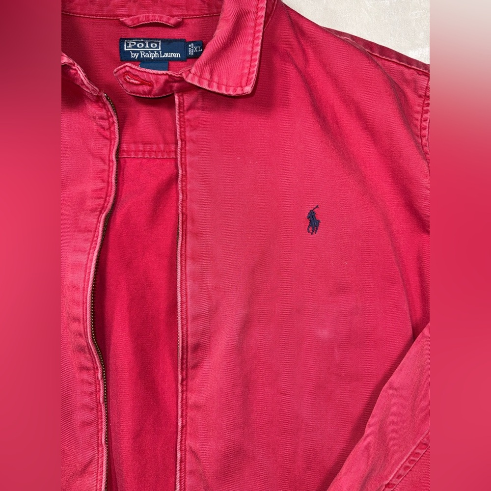 Polo Ralph Lauren Red Harrington Jacket – Classic Zip-Up - Picture 3 of 6